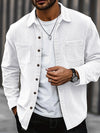 Heren Corduroy Overhemd Jas | Casual & Trendy | Knoopsluiting & Borstzakken