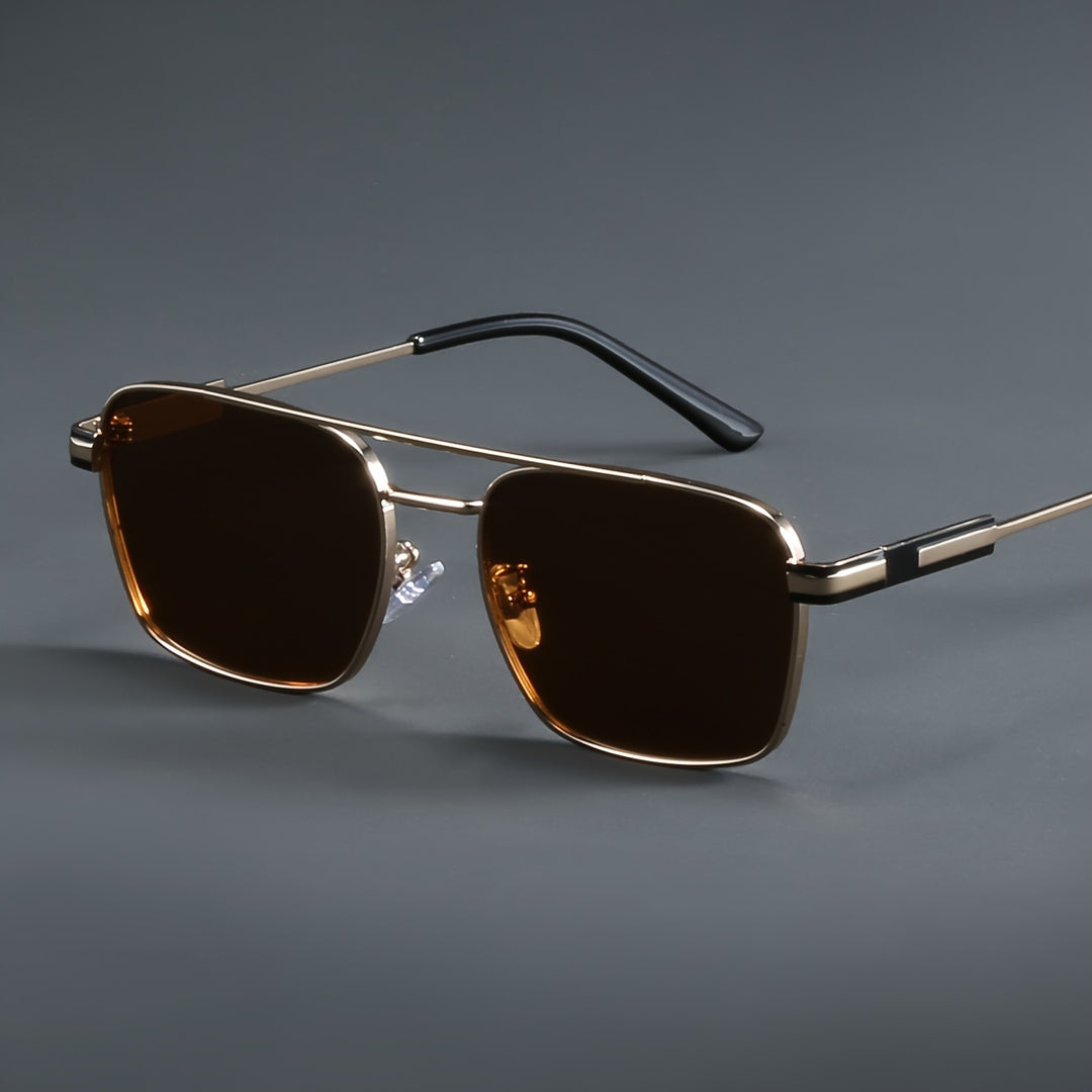 Trendy Full-Rim zonnebril met licht-blokkerende glazen voor heren voor strand & vrijetijdskleding | Noah