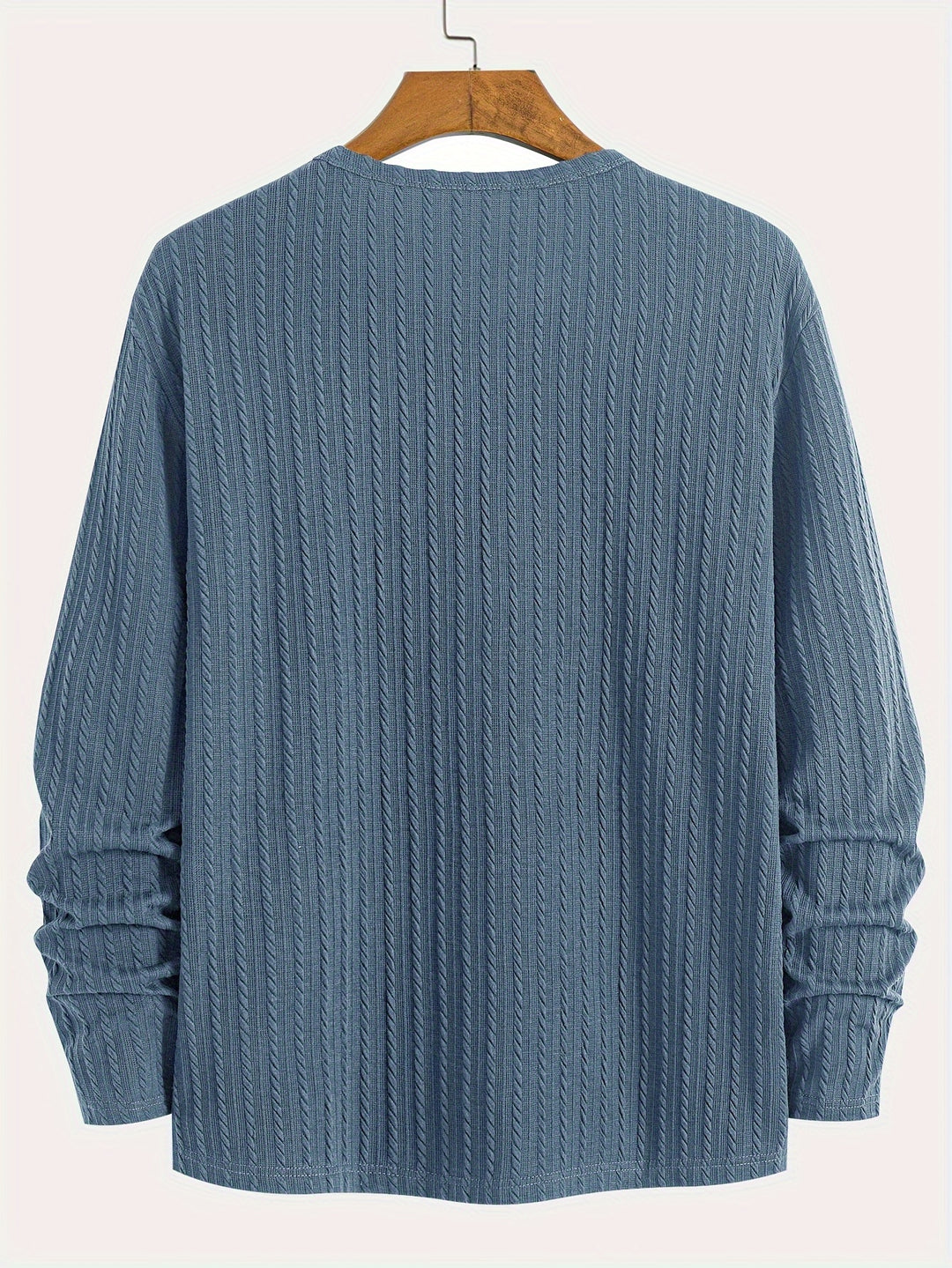 Heren Henley Shirt | Gebreid & Stretch | Lange Mouw | Casual Lente Stijl