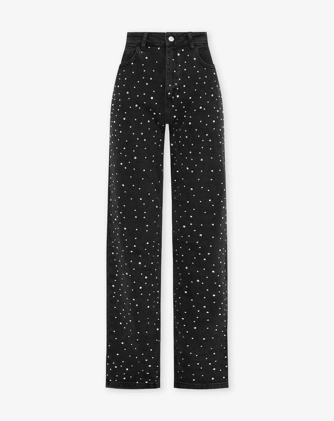 Denim Glitter Sparkle Jeans Dames - Regular Fit - Glamour Detail - Essential Elegance