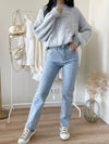 Denim Glitter Sparkle Jeans Dames - Regular Fit - Glamour Detail - Essential Elegance