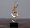 Gouden Muzieknoot Beeldje – Decoratief Ornament Voor Kast Of Bureau