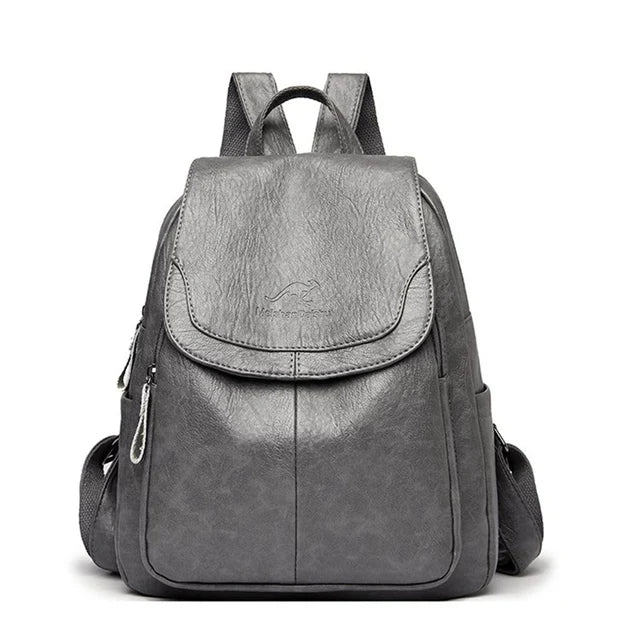 Anti-diefstal Mini Leren Rugzak voor Vrouwen