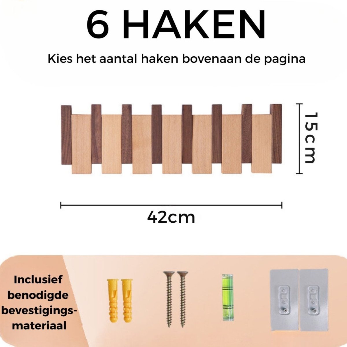 Pianowood Luxe Kapstok | Woonaccessoires | Handgemaakte houten kapstok met elegant ontwerp