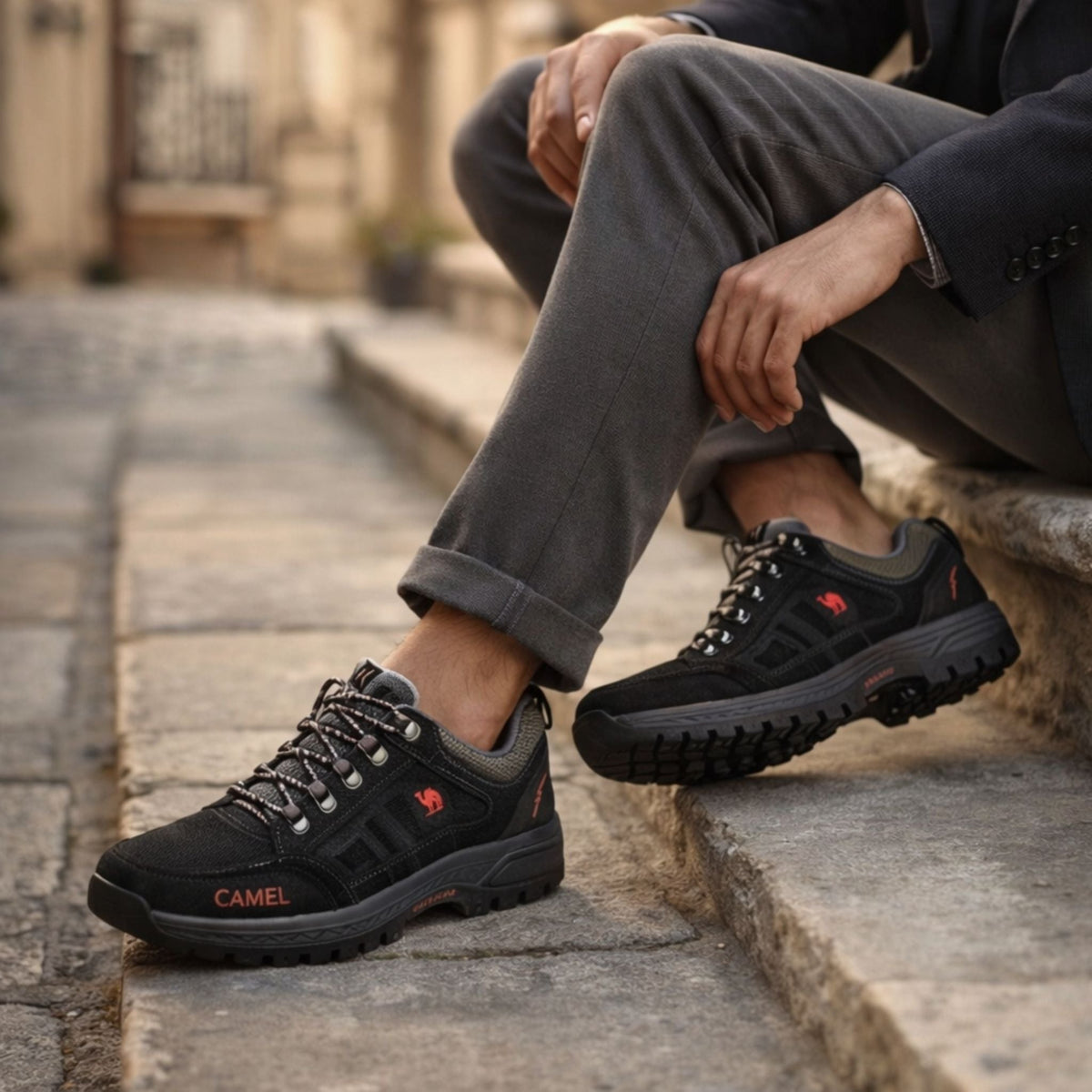 Ridgestep Heren Wandelschoenen Waterdicht - Comfortabele Outdoorschoenen met Ondersteuning en Antislip Zool - Voor Wandelen, Werk en Sport