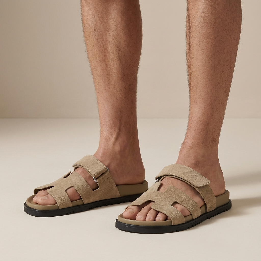 Heren Sandalen – Comfortabele Instappers met Stevige Zool en Luxe Uitstraling