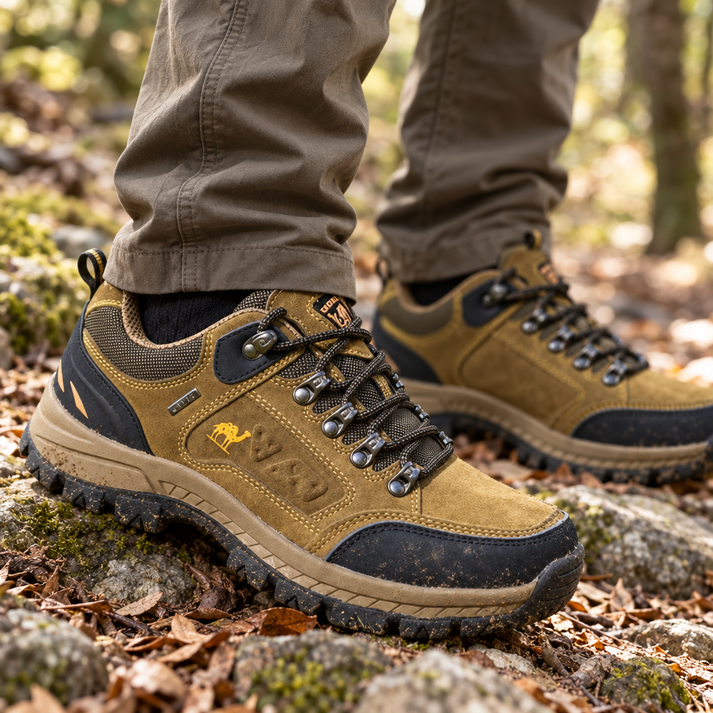 Ridgestep wandelschoenen op een bospad