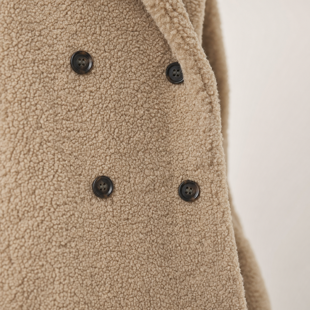 Close-up van de dubbele rij knopen