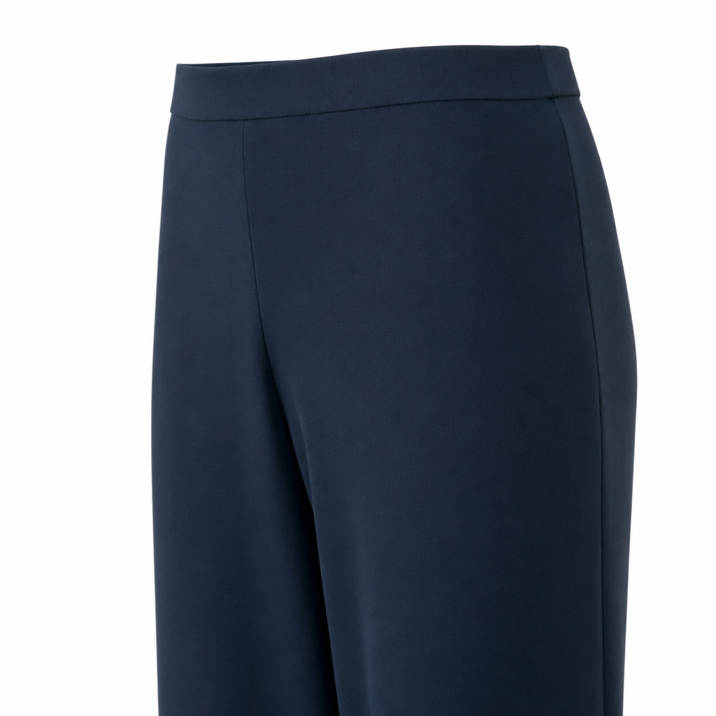 Close-up van de tailleband en de stof van de broek