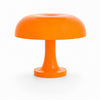 Dimbare LED-tafellamp in Bauhaus paddenstoelstijl in oranje