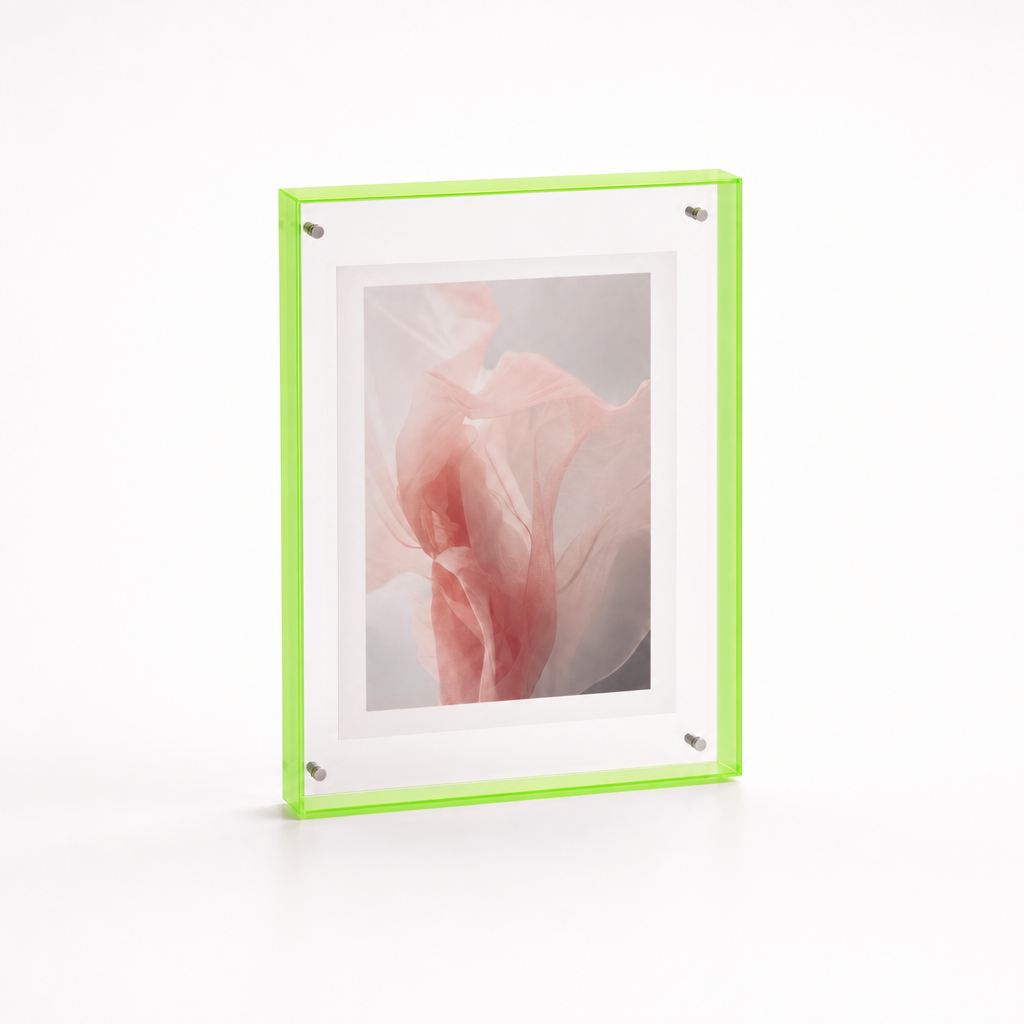 Acryl fotolijst in lichtgroen