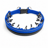 Trainingshalsband van roestvrij staal in blauw