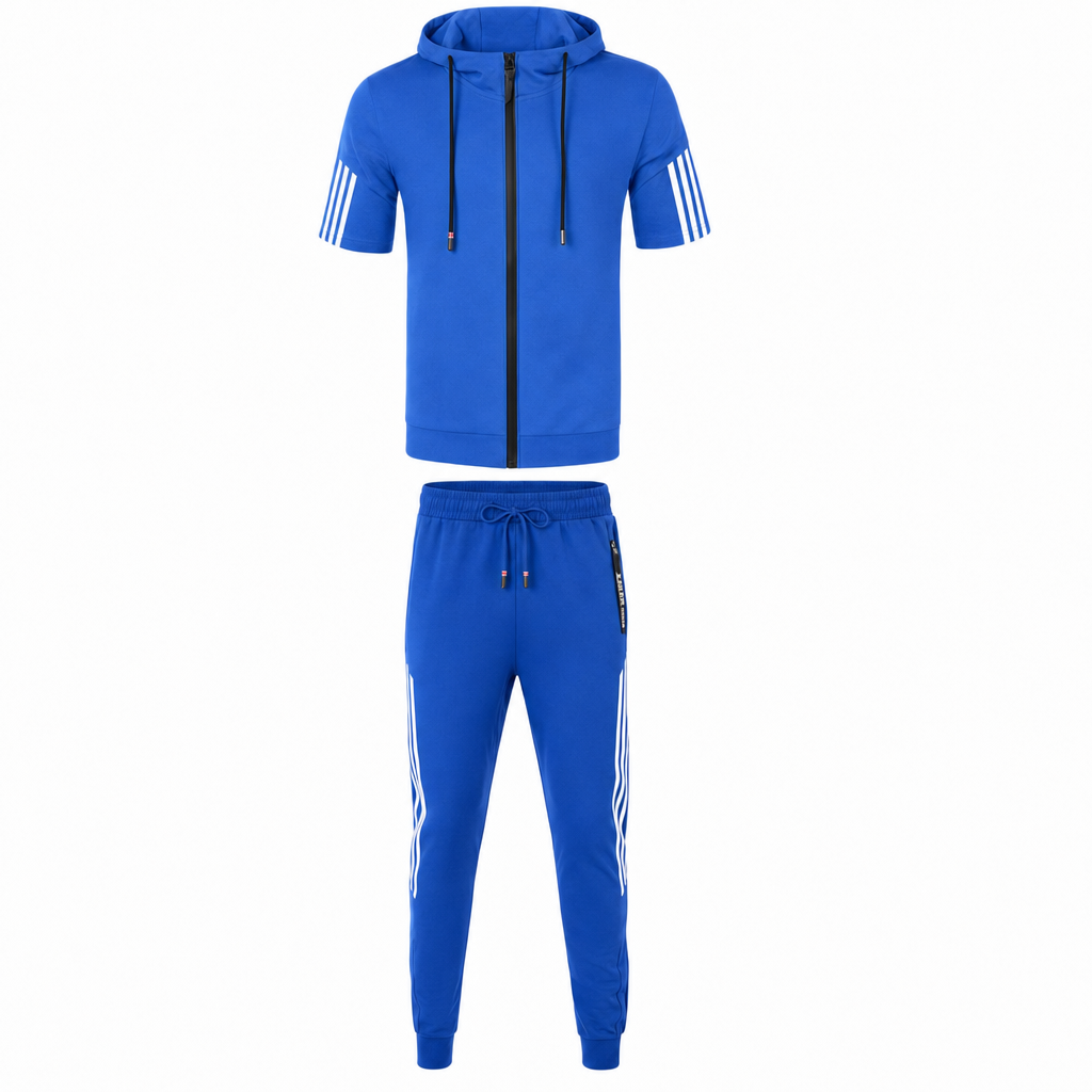 Tweedelig trainingspak voor heren in blauw