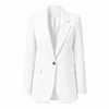 Lange blazer met reverskraag in wit