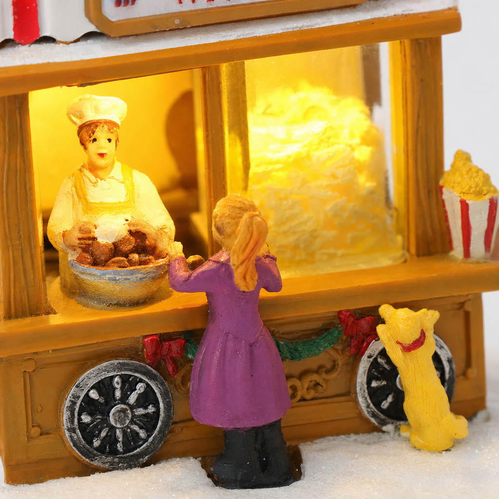 Close-up van de figuurtjes en de toonbank