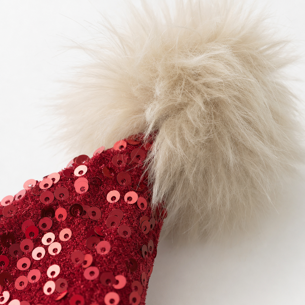 Close-up van de pompon en de punt