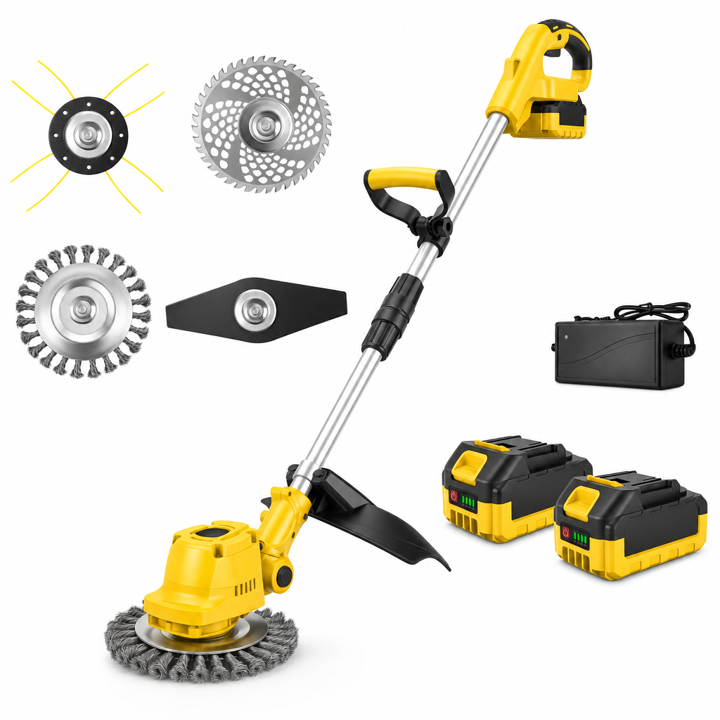 Accu grastrimmer met 2 accu's