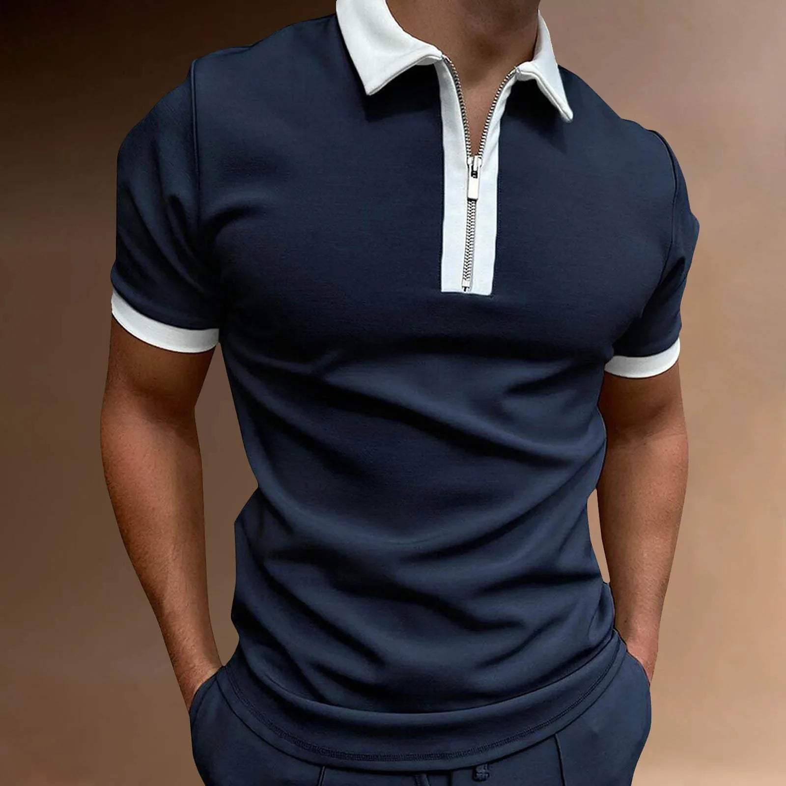 Heren Poloshirt met Rits - Visconte