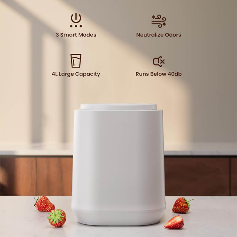 Elektrische Keukencomposteerder 4L – Snel & Stil Compostapparaat voor Organisch Afval