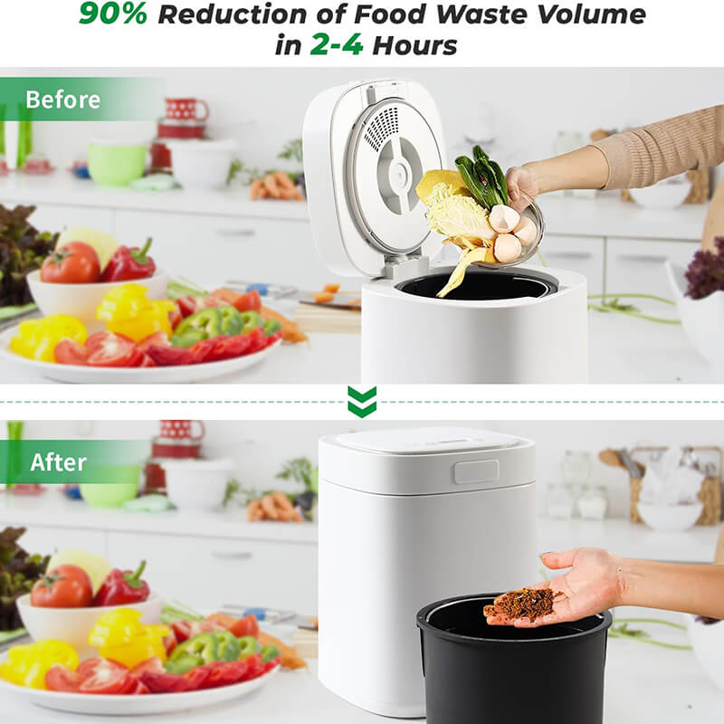 Elektrische Keukencomposteerder 4L – Snel & Stil Compostapparaat voor Organisch Afval