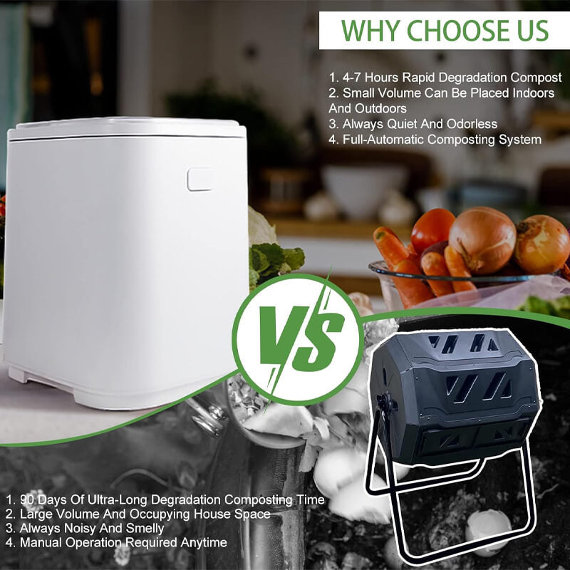 Elektrische Keukencomposteerder 4L – Snel & Stil Compostapparaat voor Organisch Afval