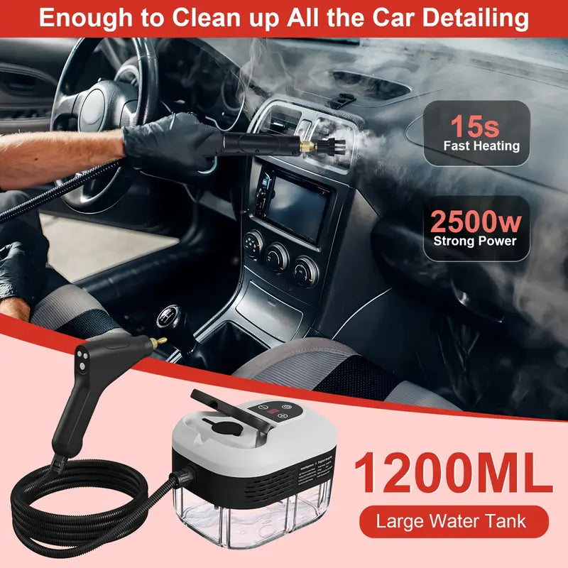 2500W Hogedruk Stoomreiniger met Handschoenen – Krachtige en Veilig Schoonmaakapparaat