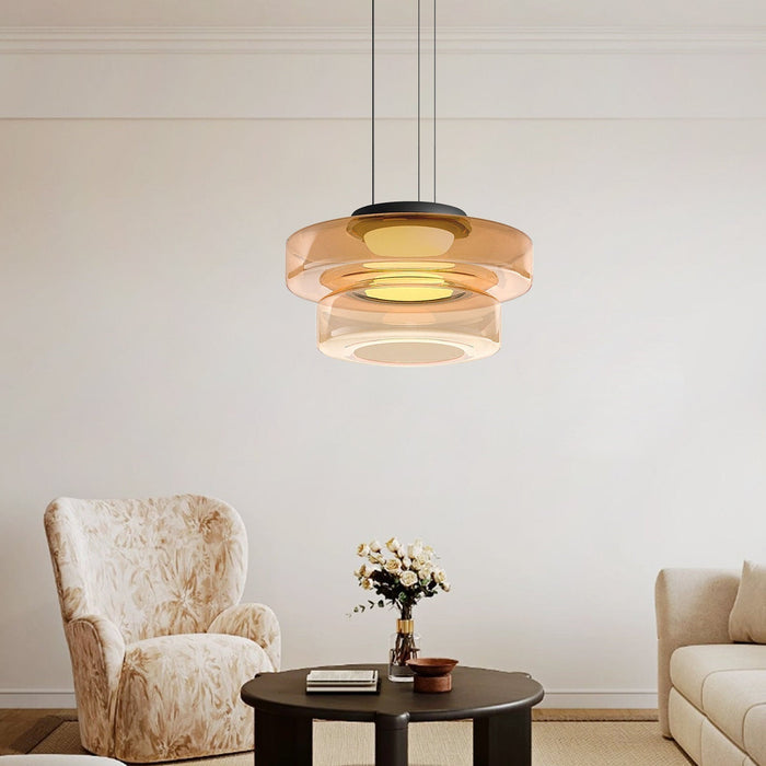 Glaspendellamp in Bauhaus-stijl