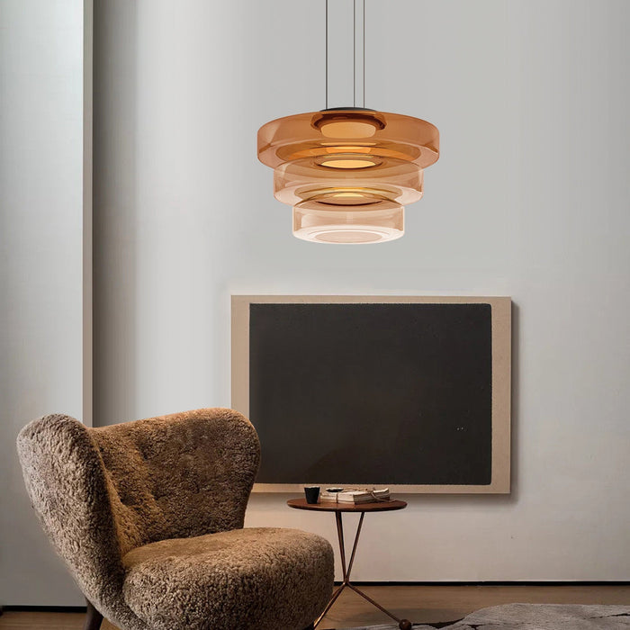 Glaspendellamp in Bauhaus-stijl