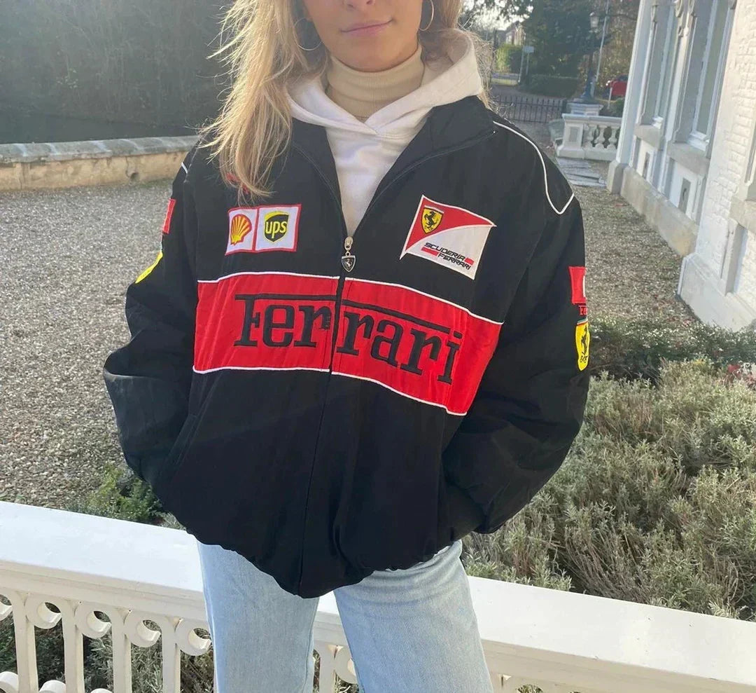 Mia | Vintage Ferrari racerjack in duurzame materialen
