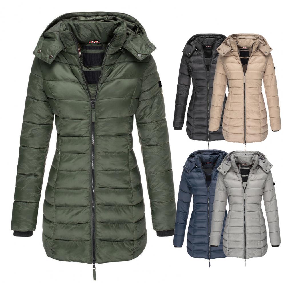 Dikke en warme slimfit winterjas met capuchon Dames Winter Jas - Regular fit - Belle Couture - Essential Warmte