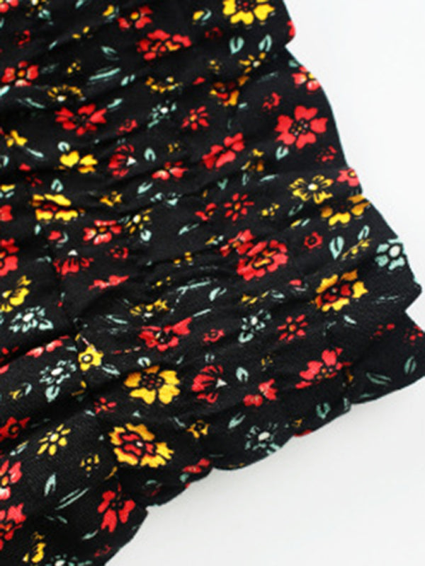 Venie | Bohemian Print resort elastische taille Rok