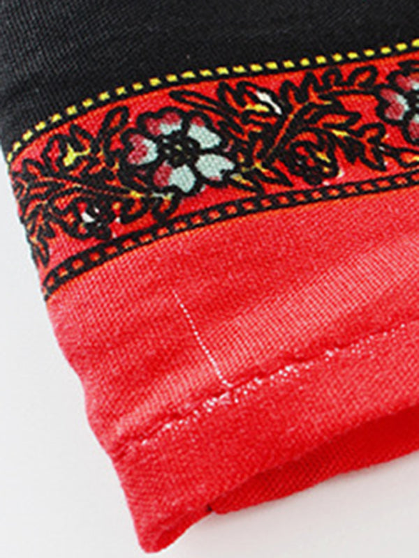 Venie | Bohemian Print resort elastische taille Rok