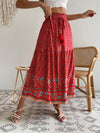Venie | Bohemian Print resort elastische taille Rok