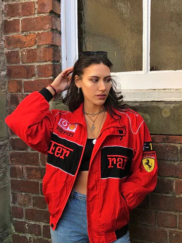 Mia | Vintage Ferrari racerjack in duurzame materialen