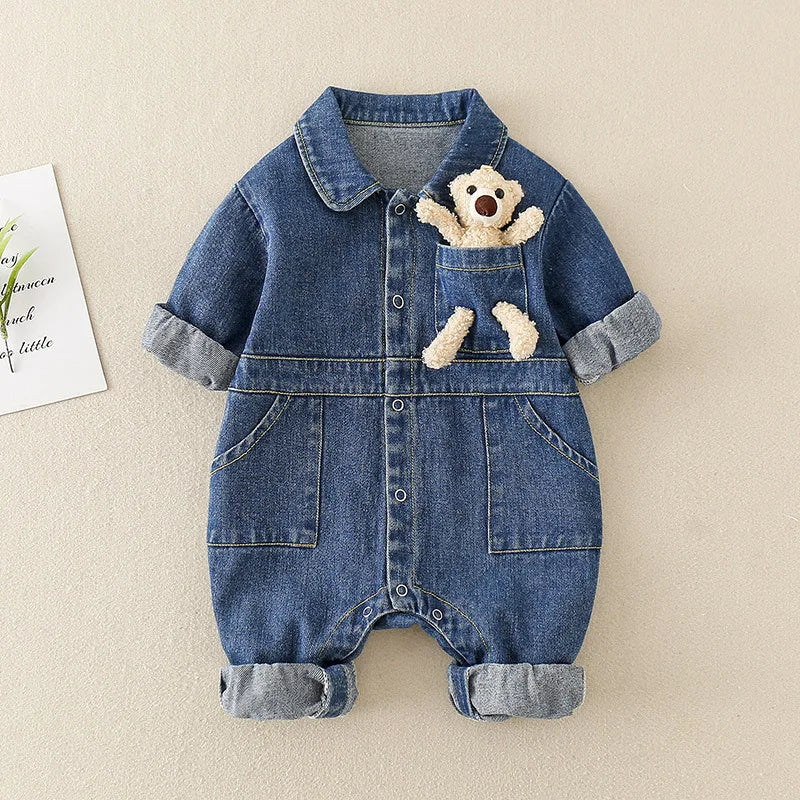 Mini Style |  Comfortabel & Stijlvol - Denim Jumpsuit