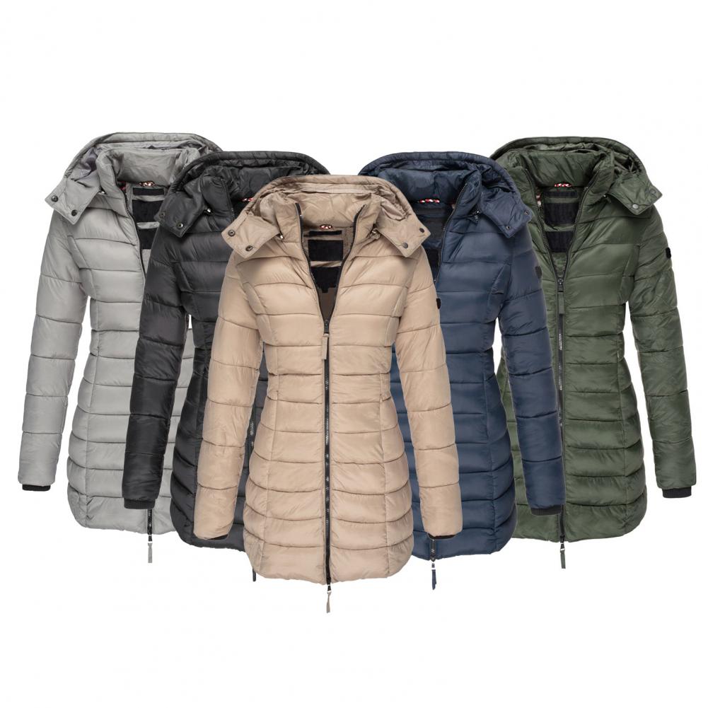 Dikke en warme slimfit winterjas met capuchon Dames Winter Jas - Regular fit - Belle Couture - Essential Warmte