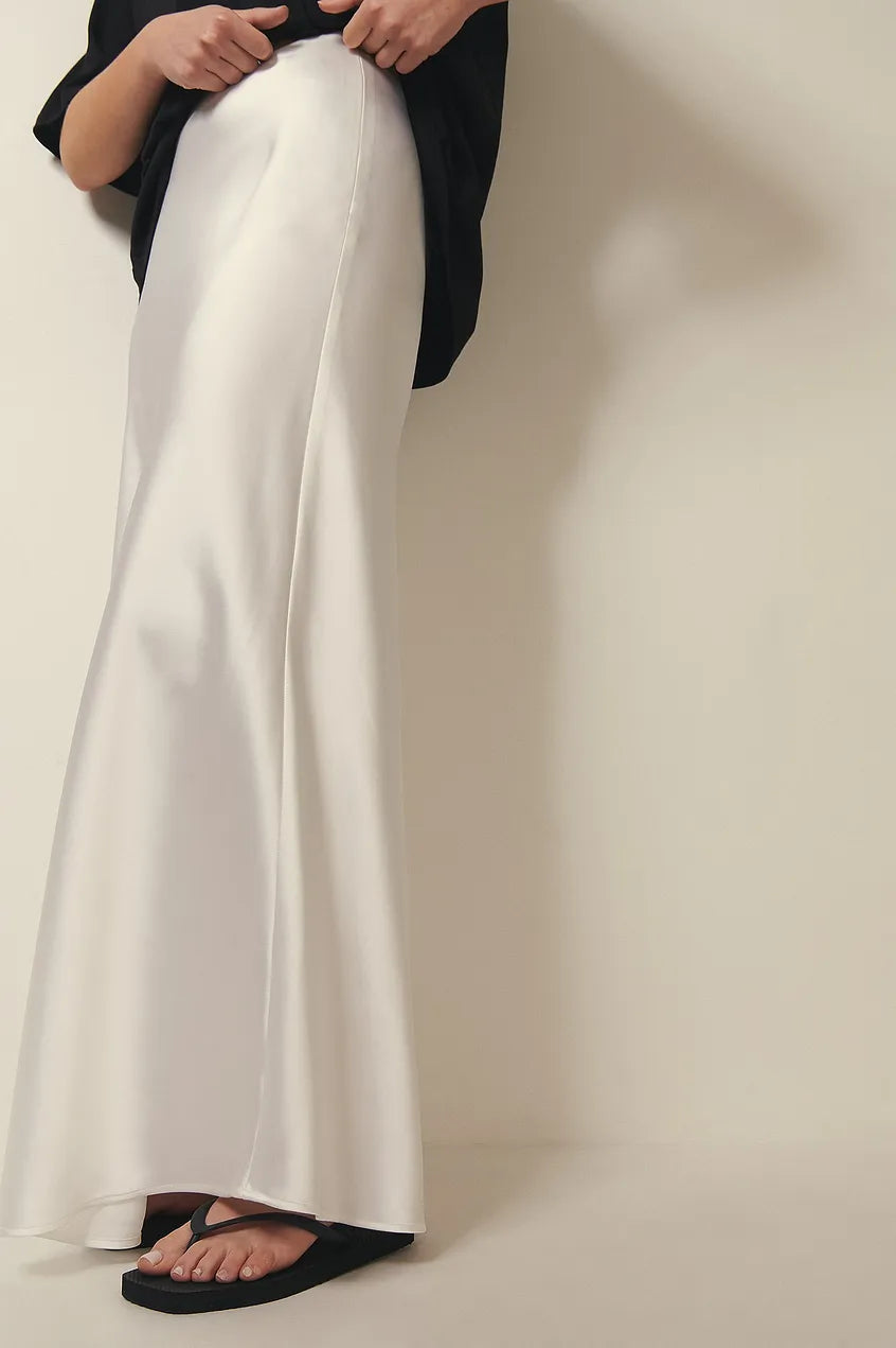 Chique satijnen maxi rok