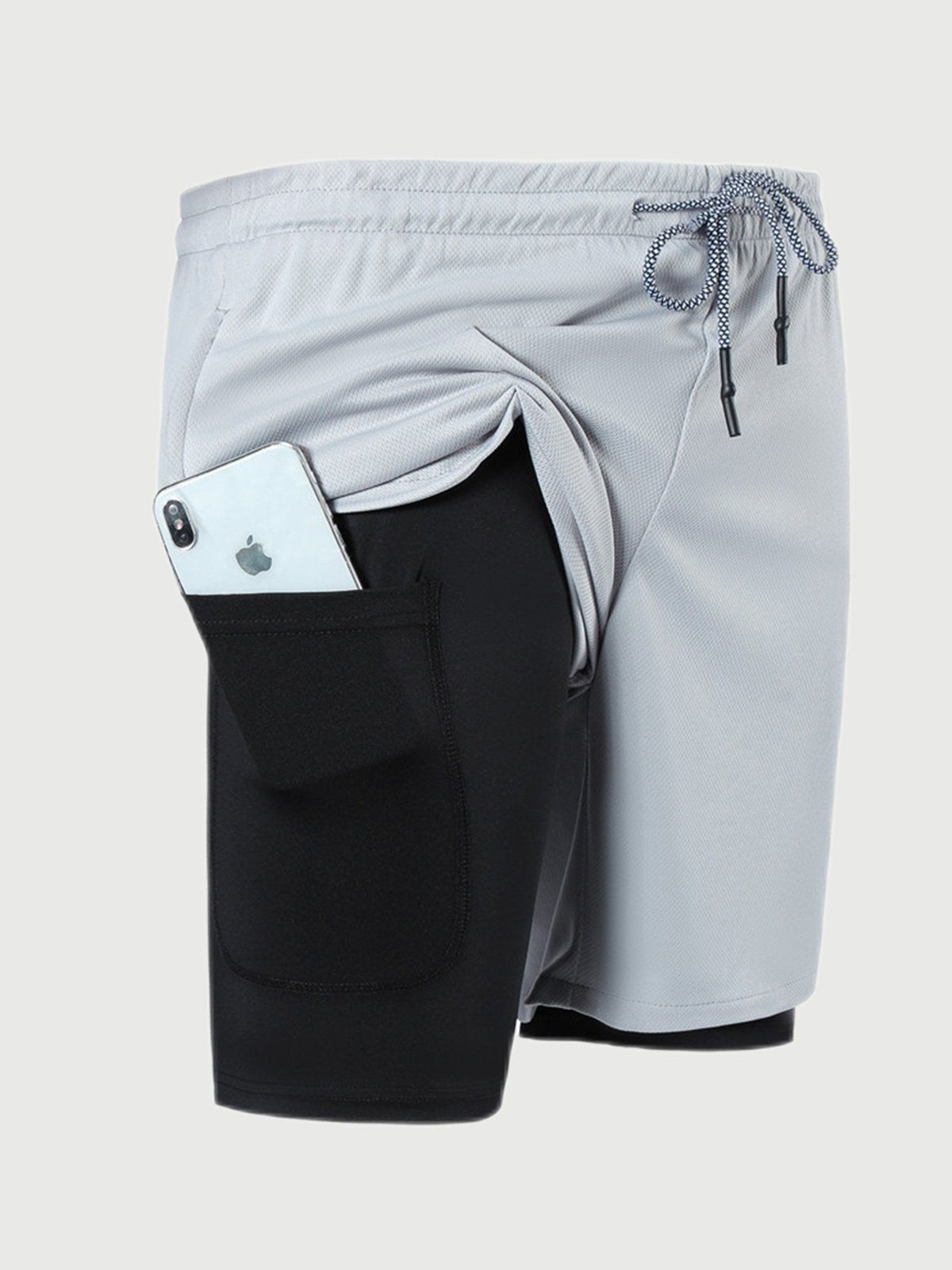 SportFit - 2 in 1 Mesh Korte Broek met Voering