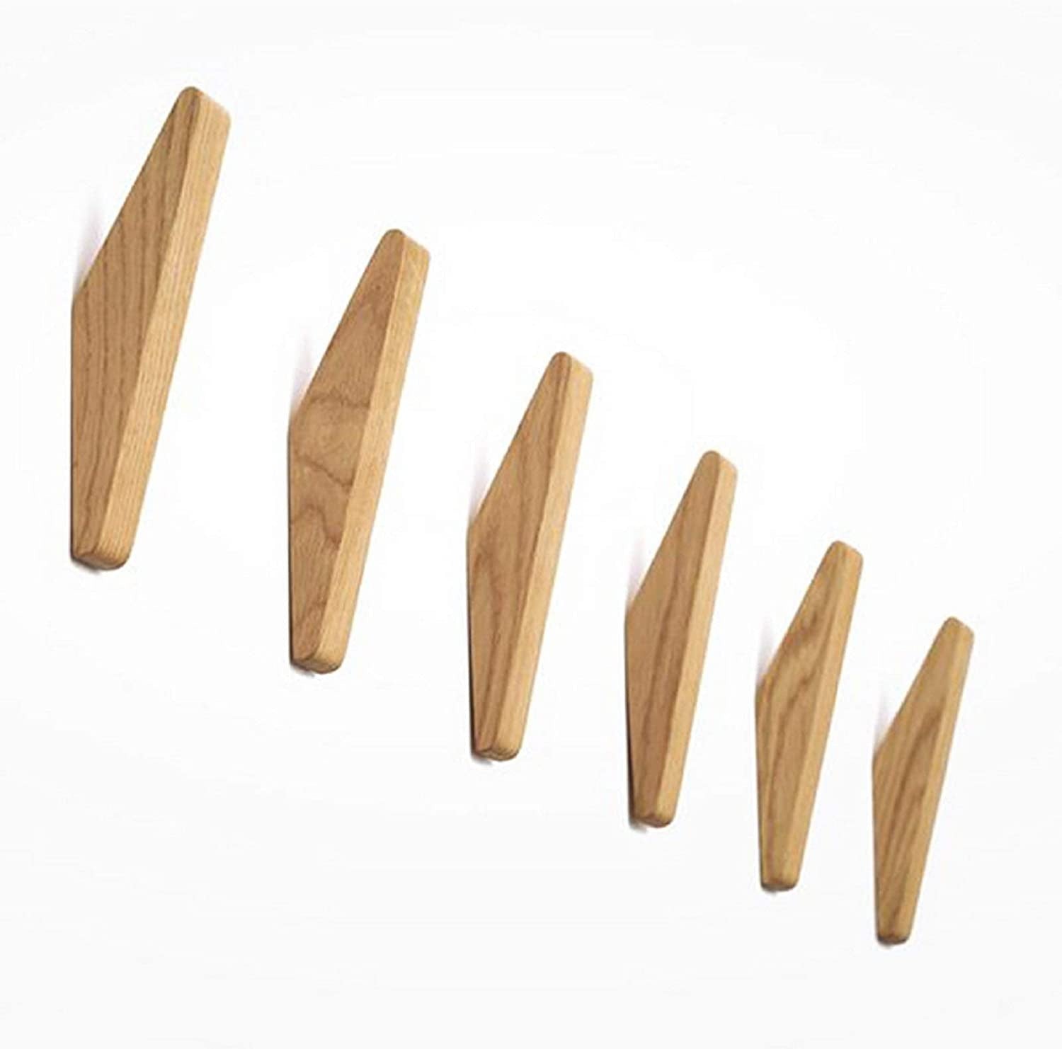 Kapstokhaken Set Van 6 - Wandhaak Hout