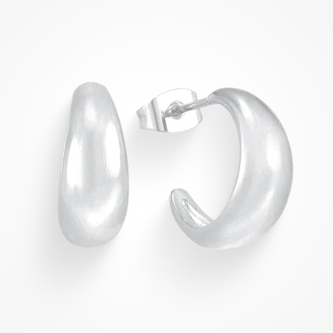 Dames Oorringen - Glanzende Afwerking - Chunky Design - Moderne Tapered Vorm