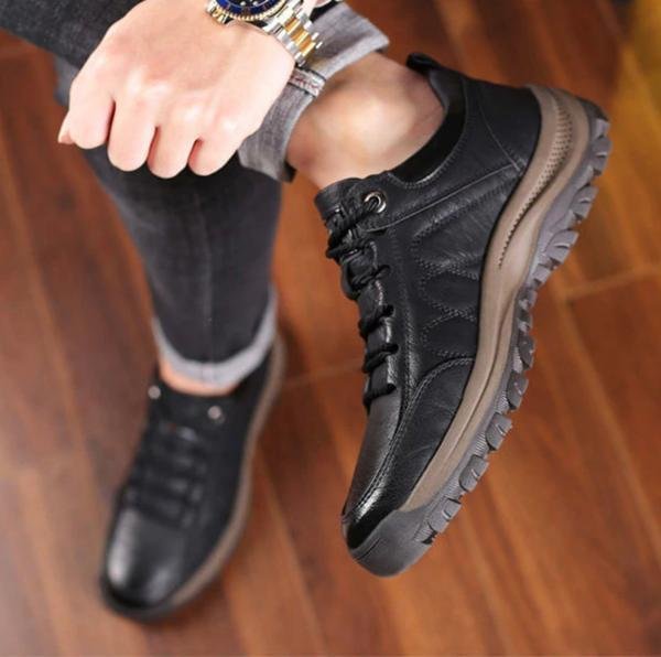 Orthopedische leren schoenen voor heren