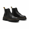 Liora Dames Laarzen met Platformzool en Rits - Enkellaarzen van Echt Leer met Dempende Zool - Stoere Plateau Boots voor Dames, Maat 35 tot 43