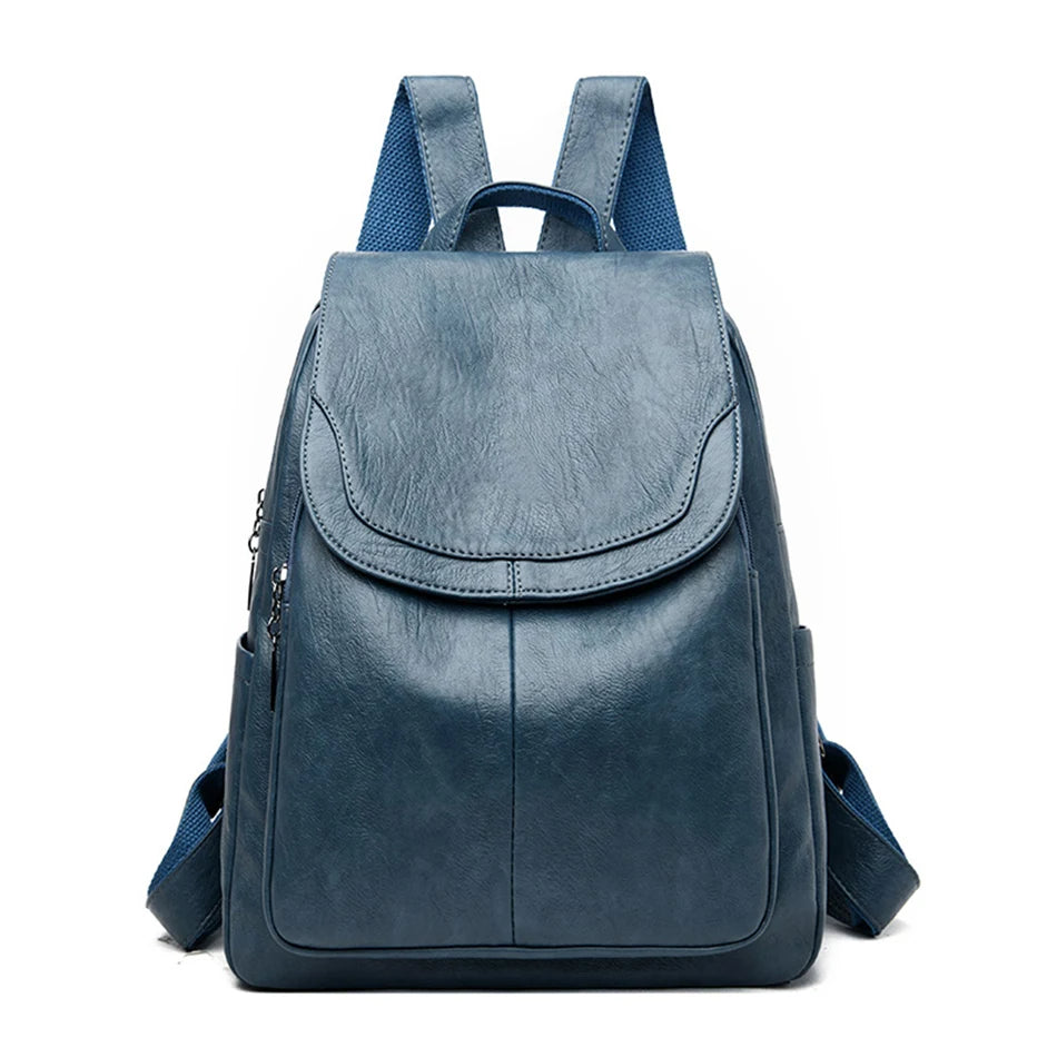 Anti-diefstal Mini Leren Rugzak voor Vrouwen