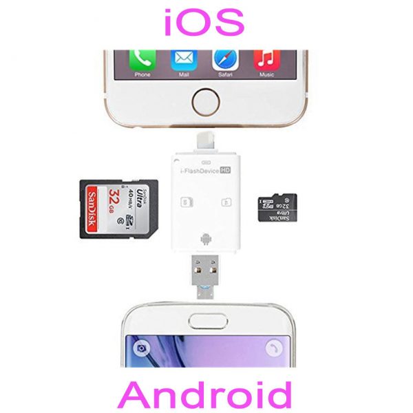 USB Stick en SD Kaart Lezer | Snel Bestandsoverdracht - Compatibel Met iPhone En Android - Handig Voor Reizen