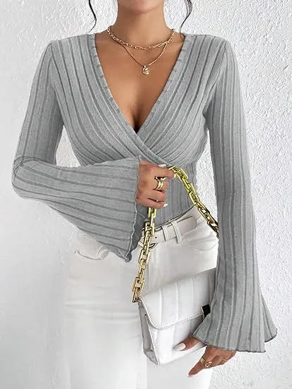 MARIAN | Elegante Knit Top Voor Dames met V-Hals - Zacht, Verfijnd & Modieus