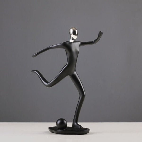 Minimalistisch Sport Beeldje Van Resin – Moderne Sculptuur