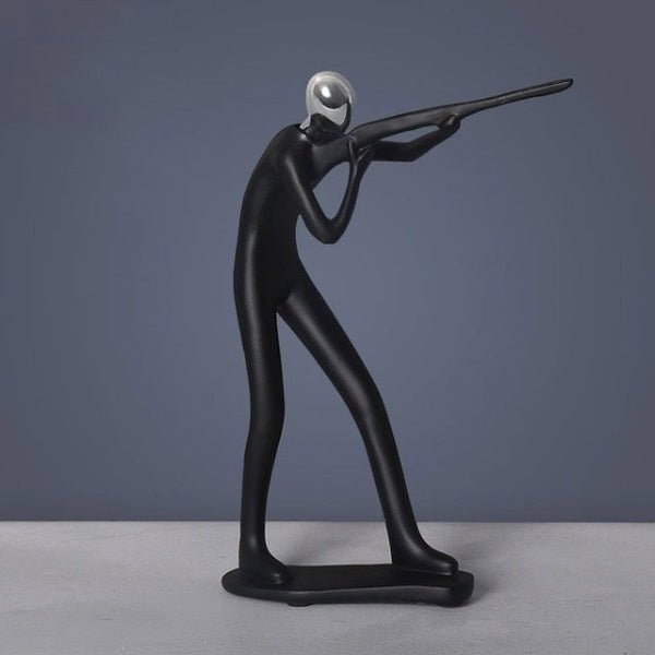 Minimalistisch Sport Beeldje Van Resin – Moderne Sculptuur