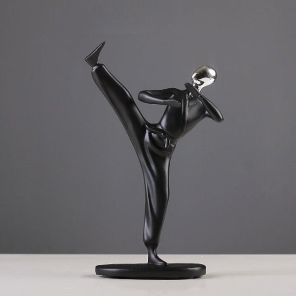 Minimalistisch Sport Beeldje Van Resin – Moderne Sculptuur