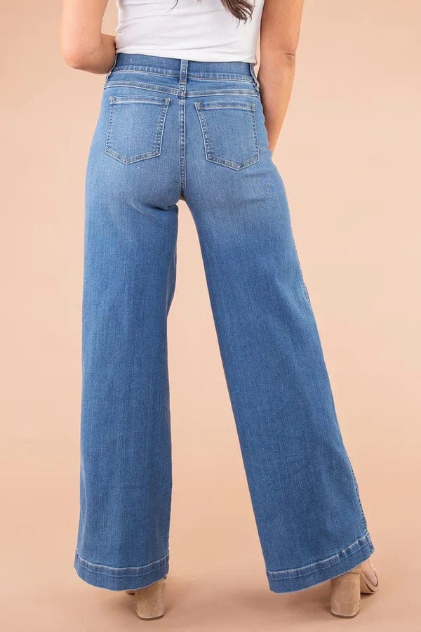 Flared Jeans met Hoge Taille Dames - Slimfit - Vintage Charme - Essential Elegance