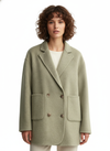 Visconte | Dames Wolmantel | Wolblend double-breasted coat, retro stijl, warme wintermantel, 100% Pure wool
